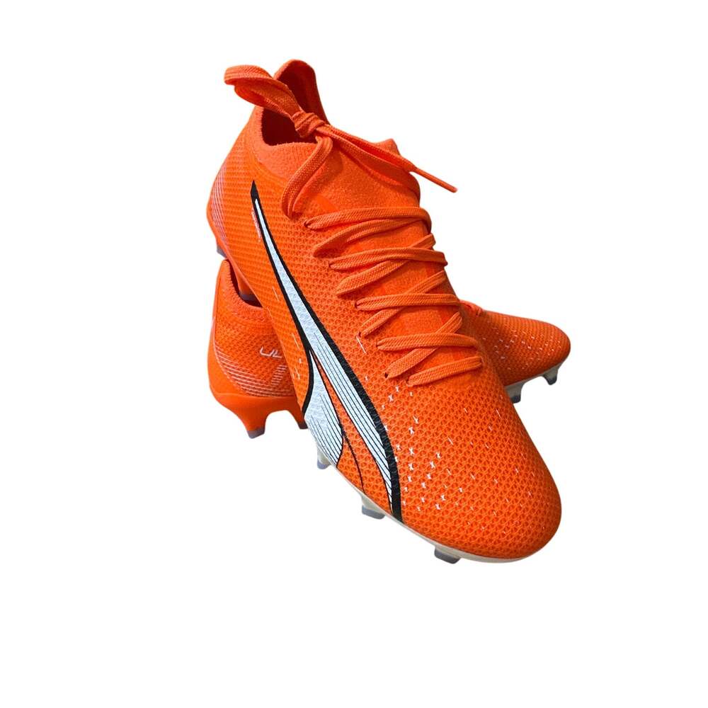 Puma Women's ULTRA MATCH FG Soccer Cleats, Orange White, Size 7, New